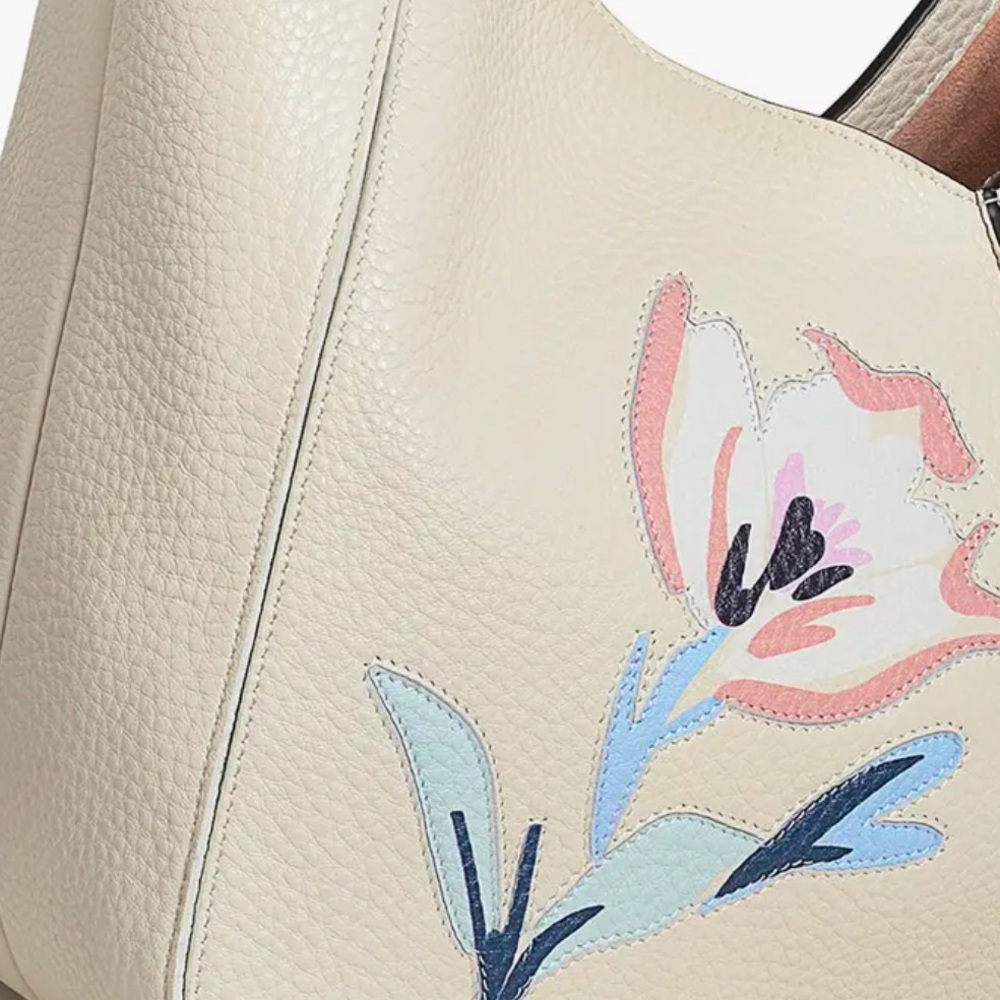 RADLEY LONDON Cream Hobo Bag with Floral Design - Picture 3 of 5
